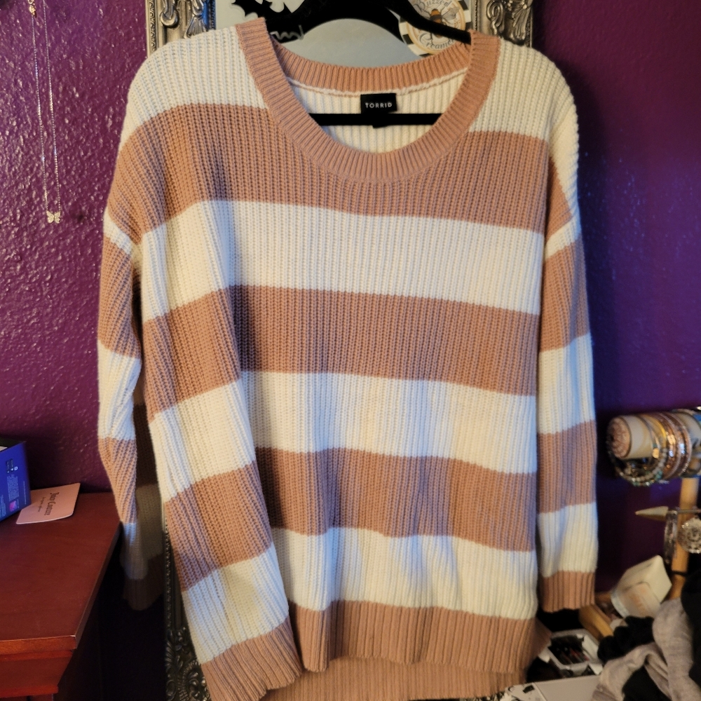TORRID striper sweater